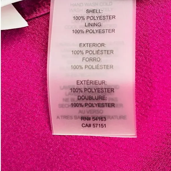 KENSIE SZ 0 xs pink fuschia Ruffle Ruched-Sleeve Faux-Wrap Midi Dress NWT B79 - Picture 6 of 9